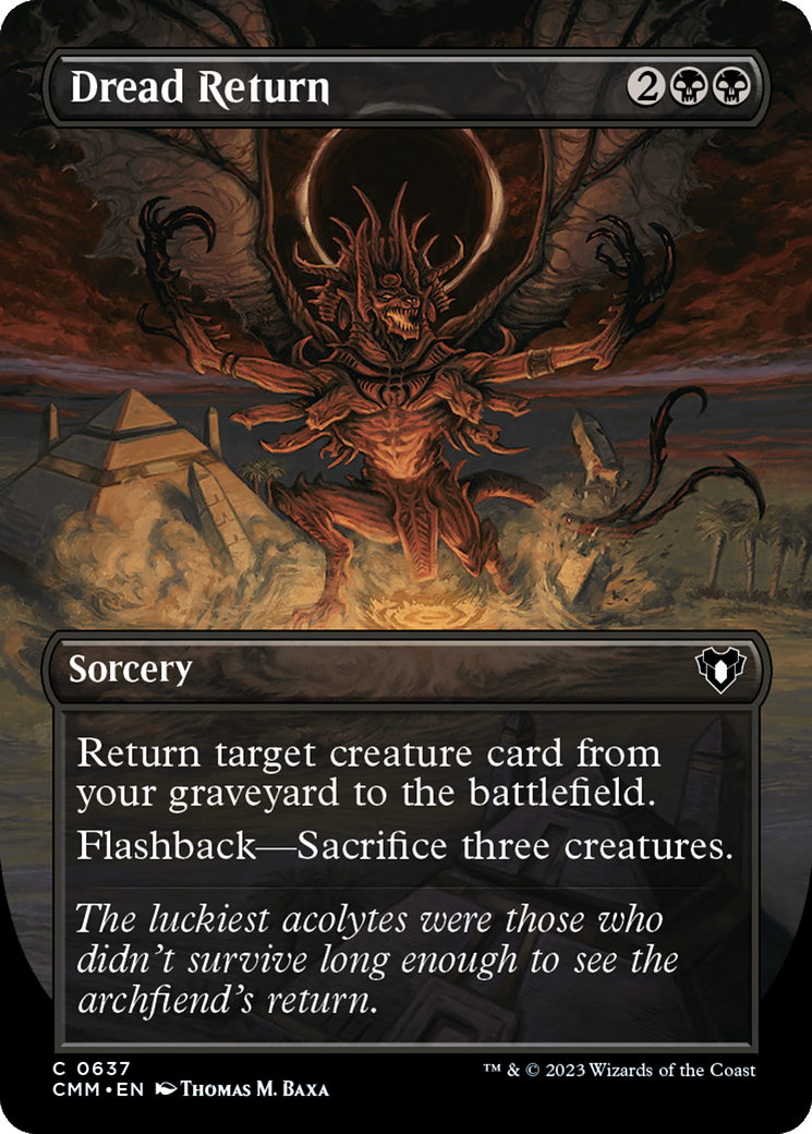 Dread Return (Borderless Alternate Art) [Commander Masters] | Odin's Place
