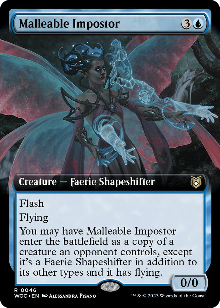Malleable Impostor (Extended Art) [Wilds of Eldraine Commander] | Odin's Place