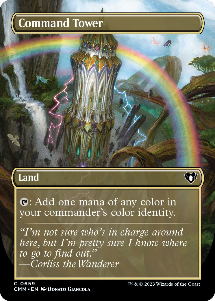 Command Tower (Borderless Alternate Art) [Commander Masters] | Odin's Place