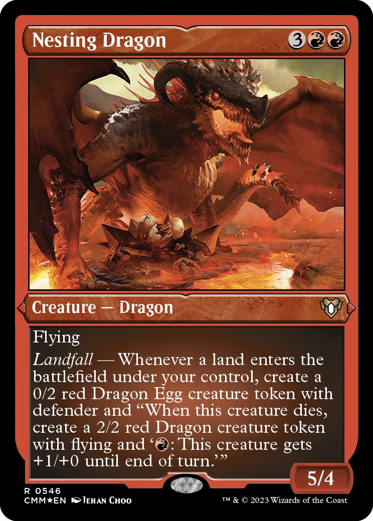 Nesting Dragon (Foil Etched) [Commander Masters] | Odin's Place