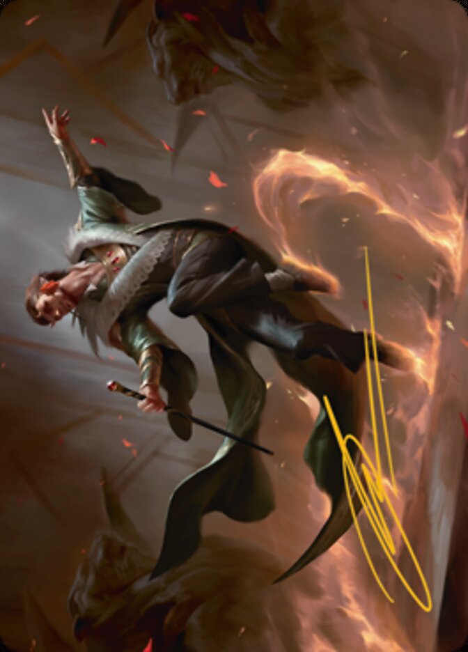 Fleetfoot Dancer Art Card (Gold-Stamped Signature) [Streets of New Capenna Art Series] | Odin's Place