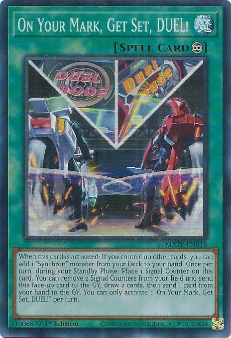 On Your Mark, Get Set, DUEL! [MAZE-EN016] Super Rare | Odin's Place