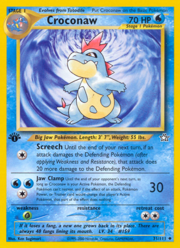 Croconaw (31/111) [Neo Genesis 1st Edition] | Odin's Place