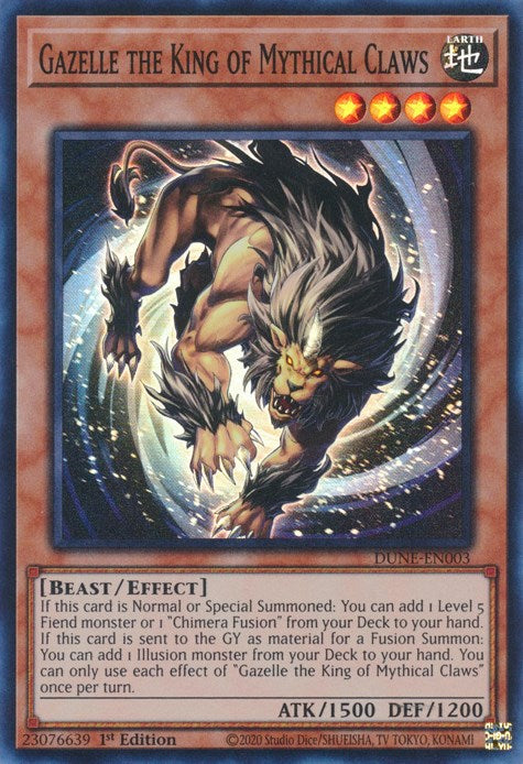 Gazelle the King of Mythical Claws [DUNE-EN003] Super Rare | Odin's Place