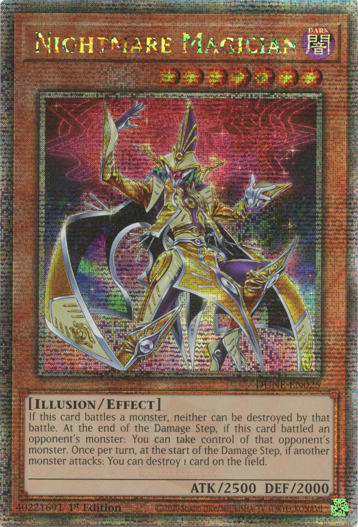 Nightmare Magician [DUNE-EN025] Quarter Century Secret Rare | Odin's Place