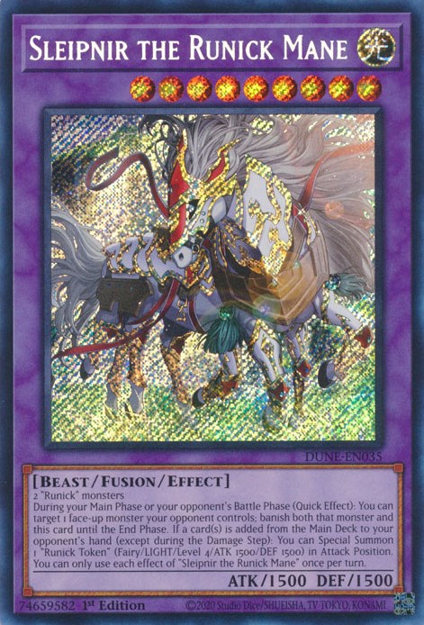 Sleipnir the Runick Mane [DUNE-EN035] Secret Rare | Odin's Place
