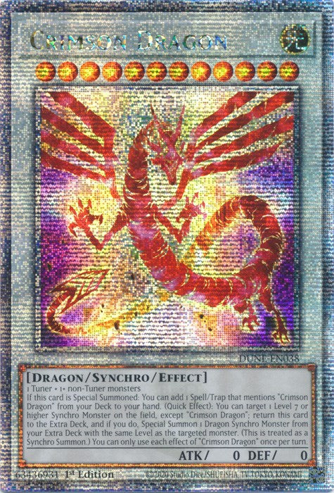 Crimson Dragon [DUNE-EN038] Quarter Century Secret Rare | Odin's Place