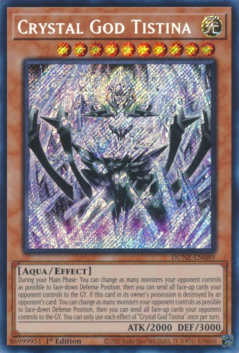 Crystal God Tistina [DUNE-EN089] Secret Rare | Odin's Place