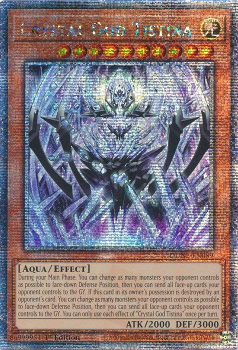 Crystal God Tistina [DUNE-EN089] Quarter Century Secret Rare | Odin's Place