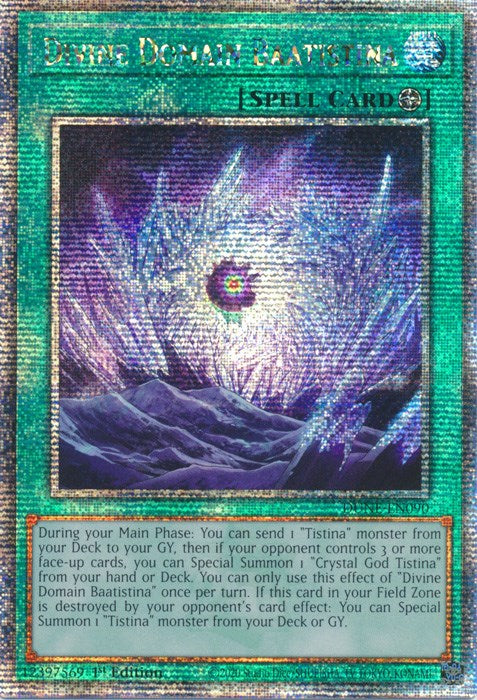 Divine Domain Baatistina [DUNE-EN090] Quarter Century Secret Rare | Odin's Place