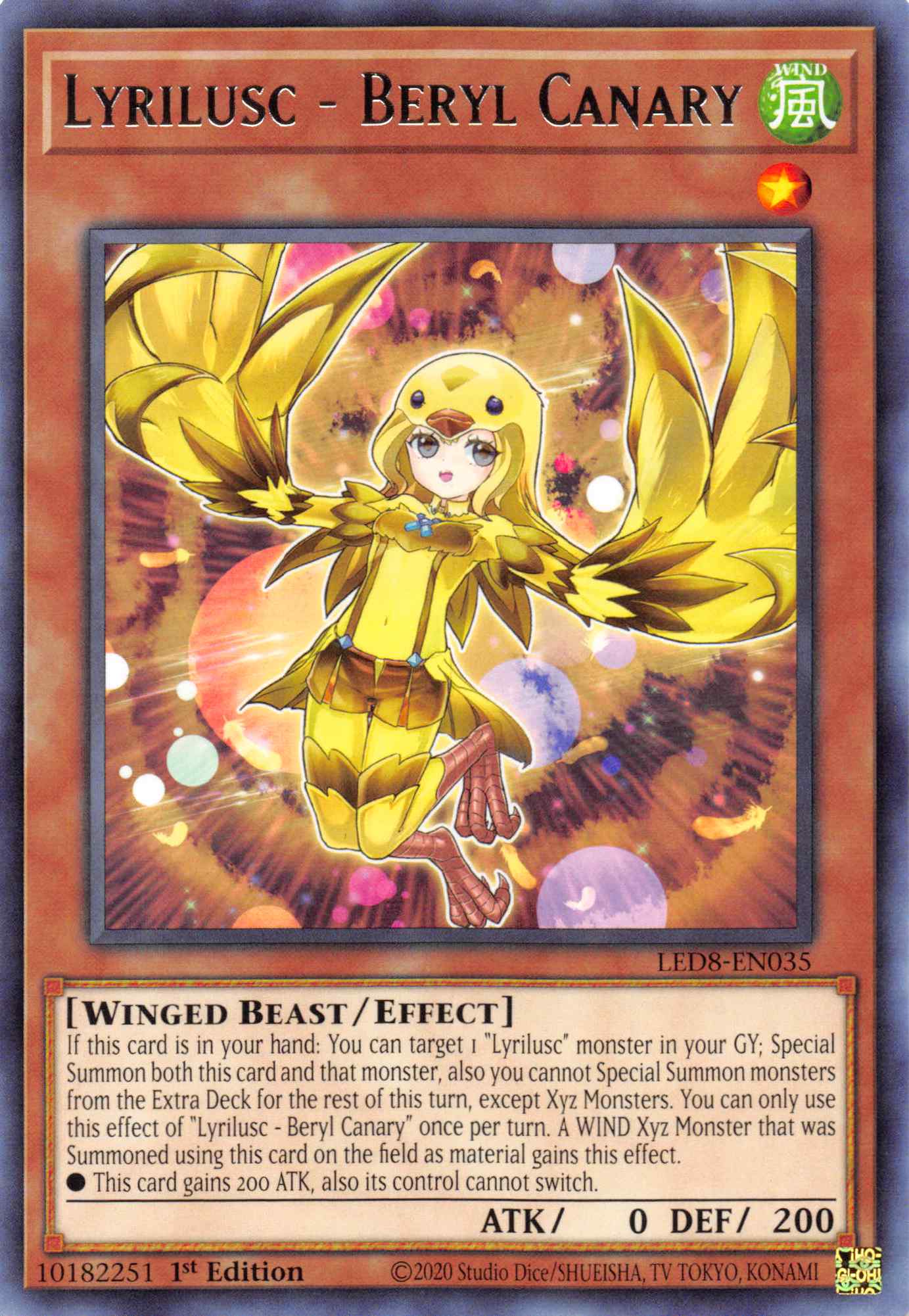 Lyrilusc - Beryl Canary [LED8-EN035] Rare | Odin's Place