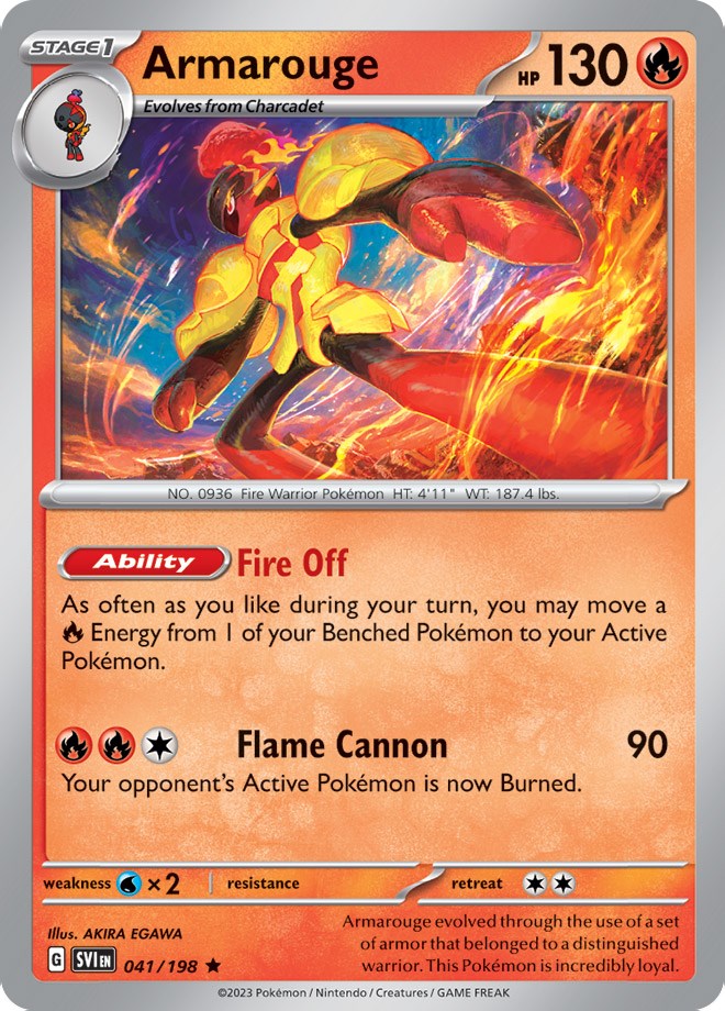 Armarouge (041/198) (Line Holo) [Scarlet & Violet: Base Set] | Odin's Place