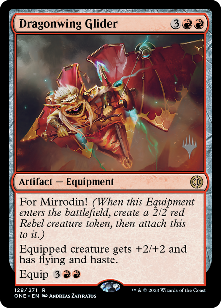 Dragonwing Glider (Promo Pack) [Phyrexia: All Will Be One Promos] | Odin's Place