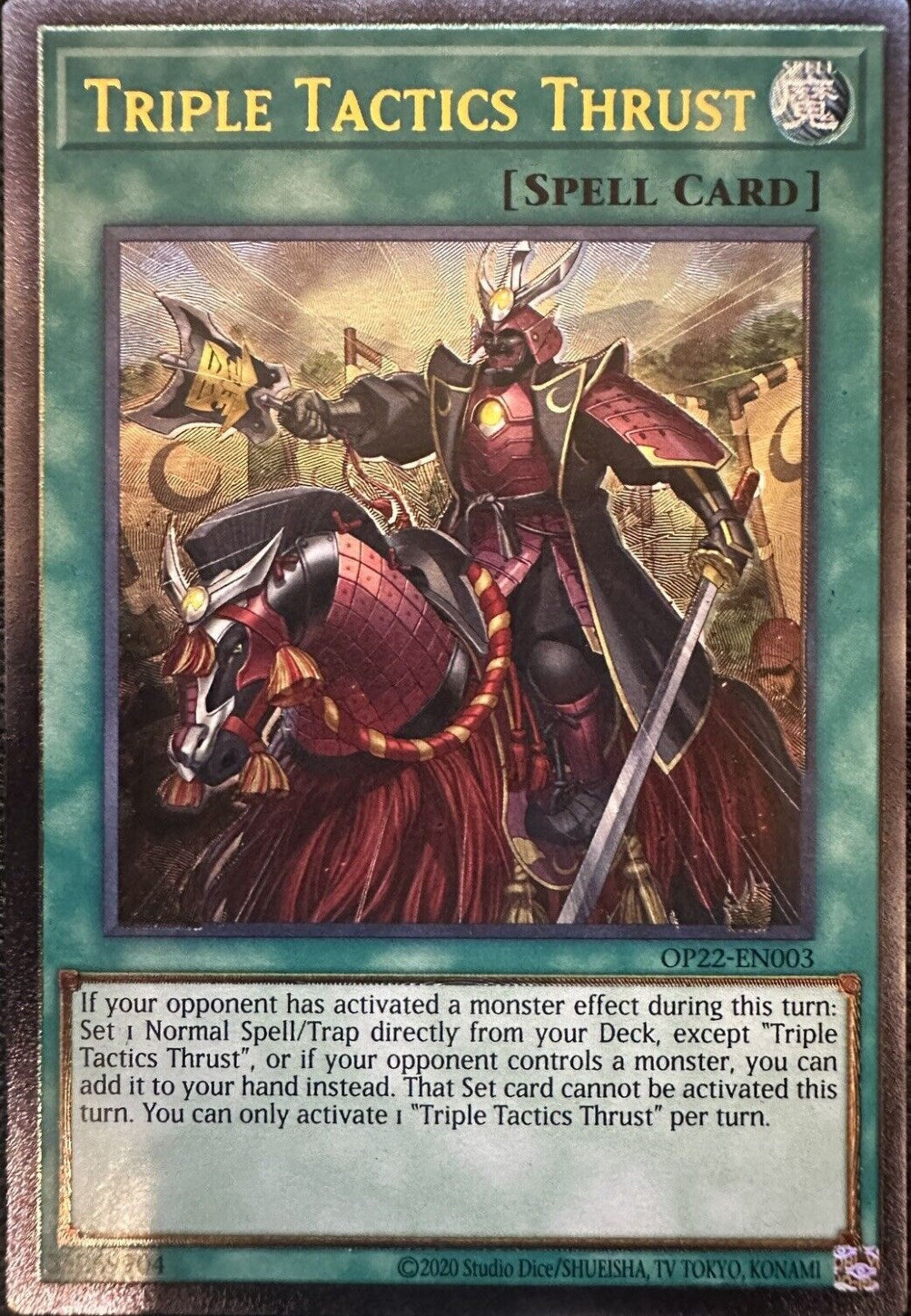 Triple Tactics Thrust [OP22-EN003] Ultimate Rare | Odin's Place