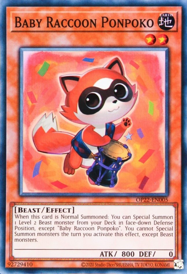 Baby Raccoon Ponpoko [OP22-EN005] Super Rare | Odin's Place