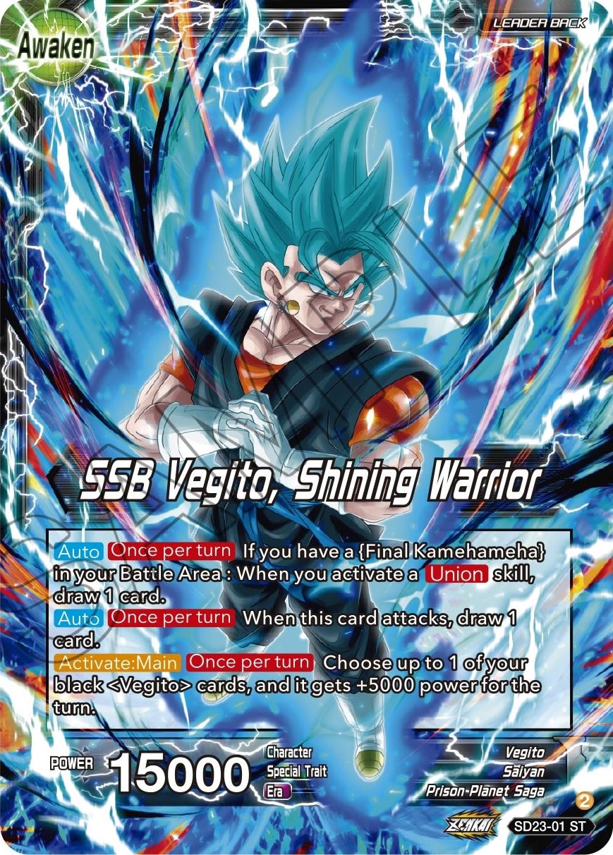 Son Goku & Vegeta // SSB Vegito, Shining Warrior (SD23-01) [Critical Blow] | Odin's Place