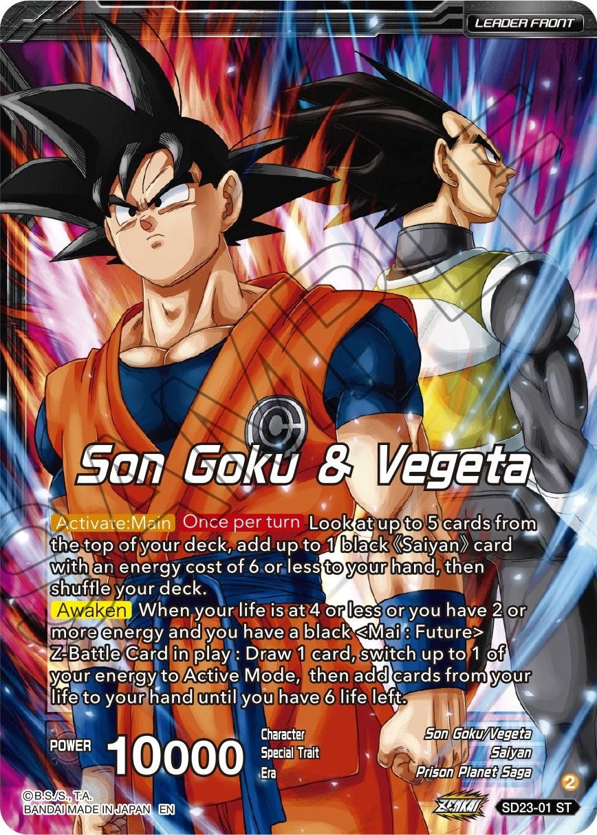 Son Goku & Vegeta // SSB Vegito, Shining Warrior (SD23-01) [Critical Blow] | Odin's Place