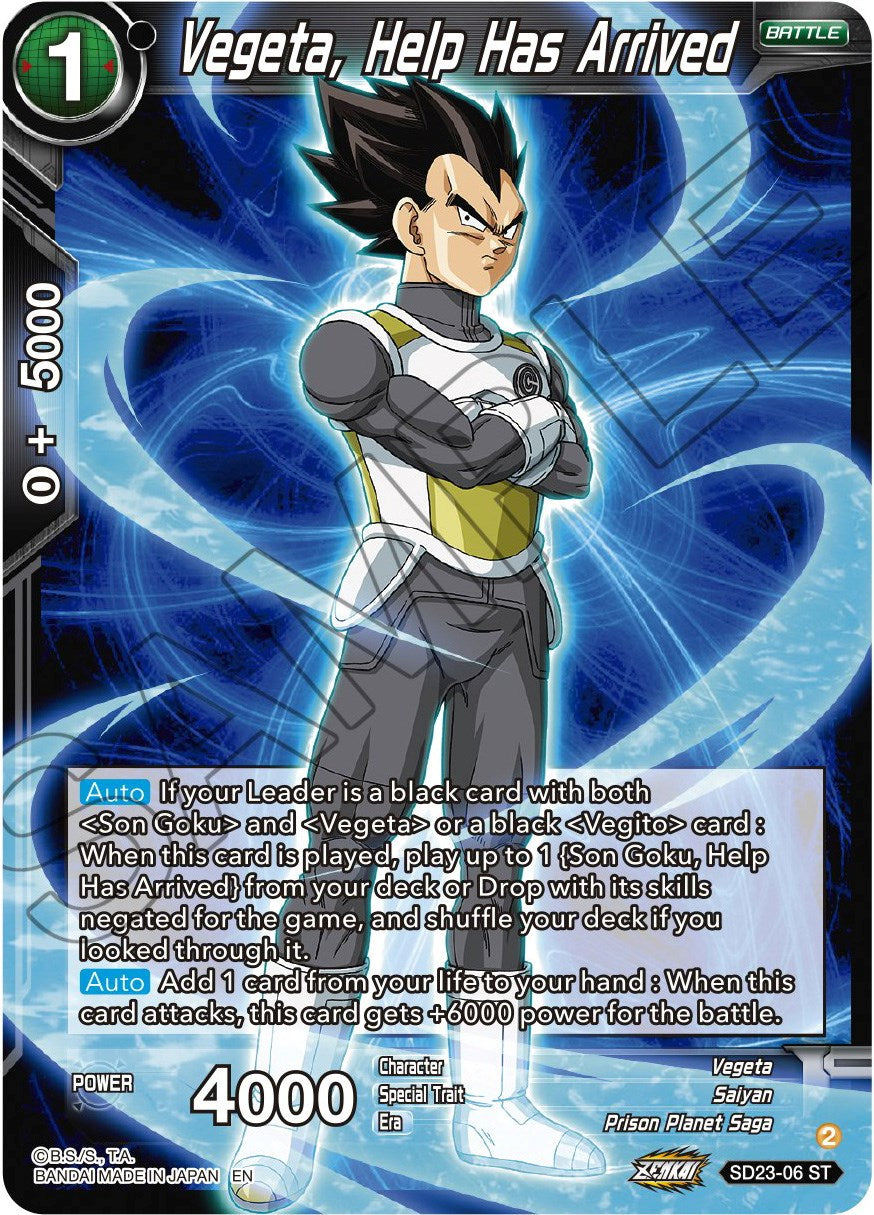 Vegeta, Help Has Arrived (SD23-06) [Critical Blow] | Odin's Place