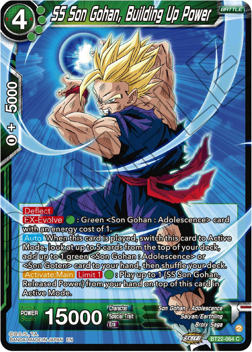 SS Son Gohan, Building Up Power (BT22-064) [Critical Blow] | Odin's Place