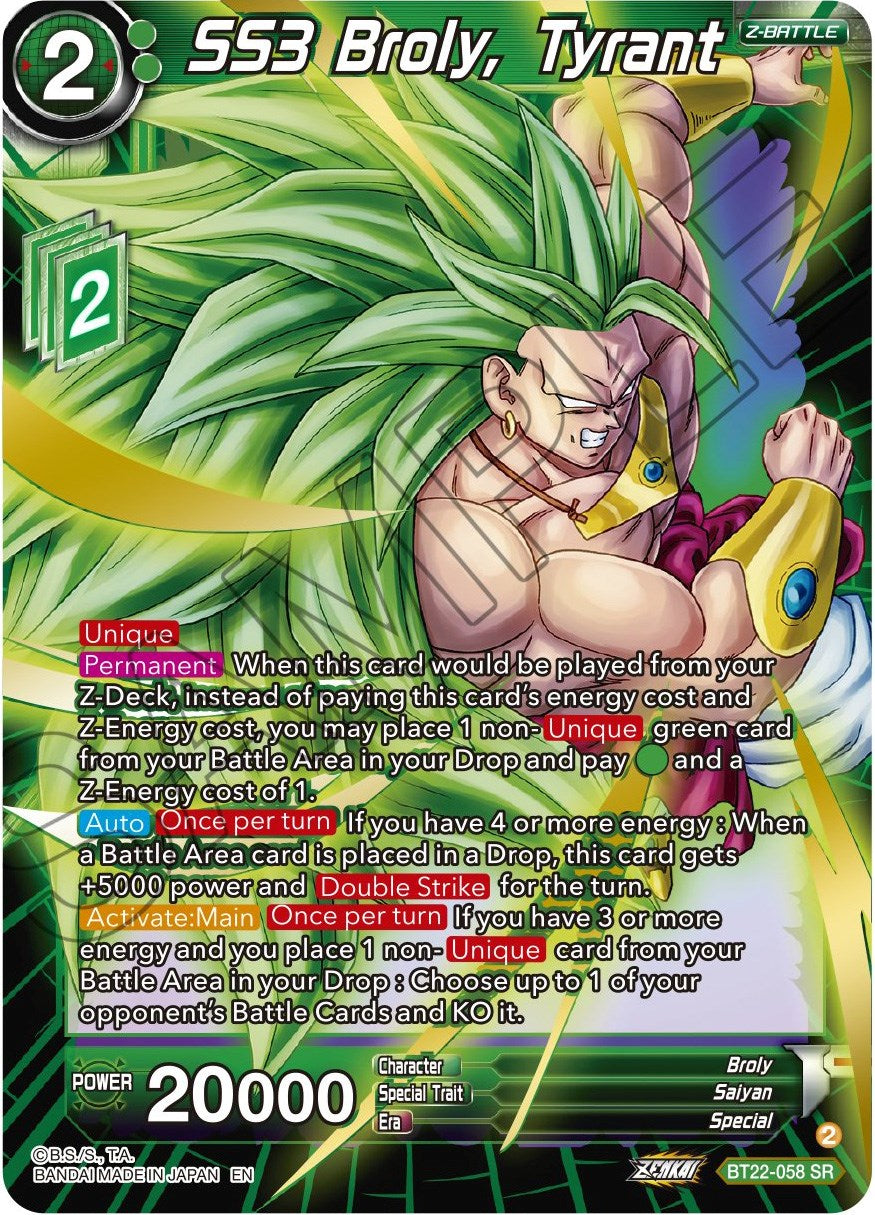SS3 Broly, Tyrant (BT22-058) [Critical Blow] | Odin's Place