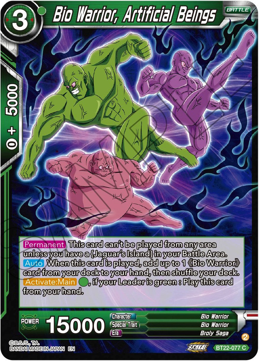 Bio Warrior, Artificial Beings (BT22-077) [Critical Blow] | Odin's Place