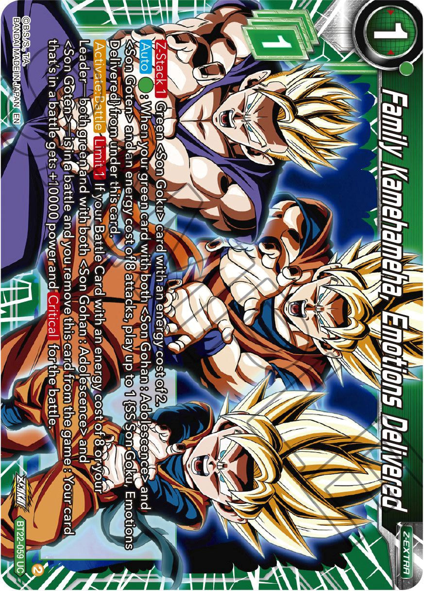 Family Kamehameha, Emotions Delivered (BT22-059) [Critical Blow] | Odin's Place