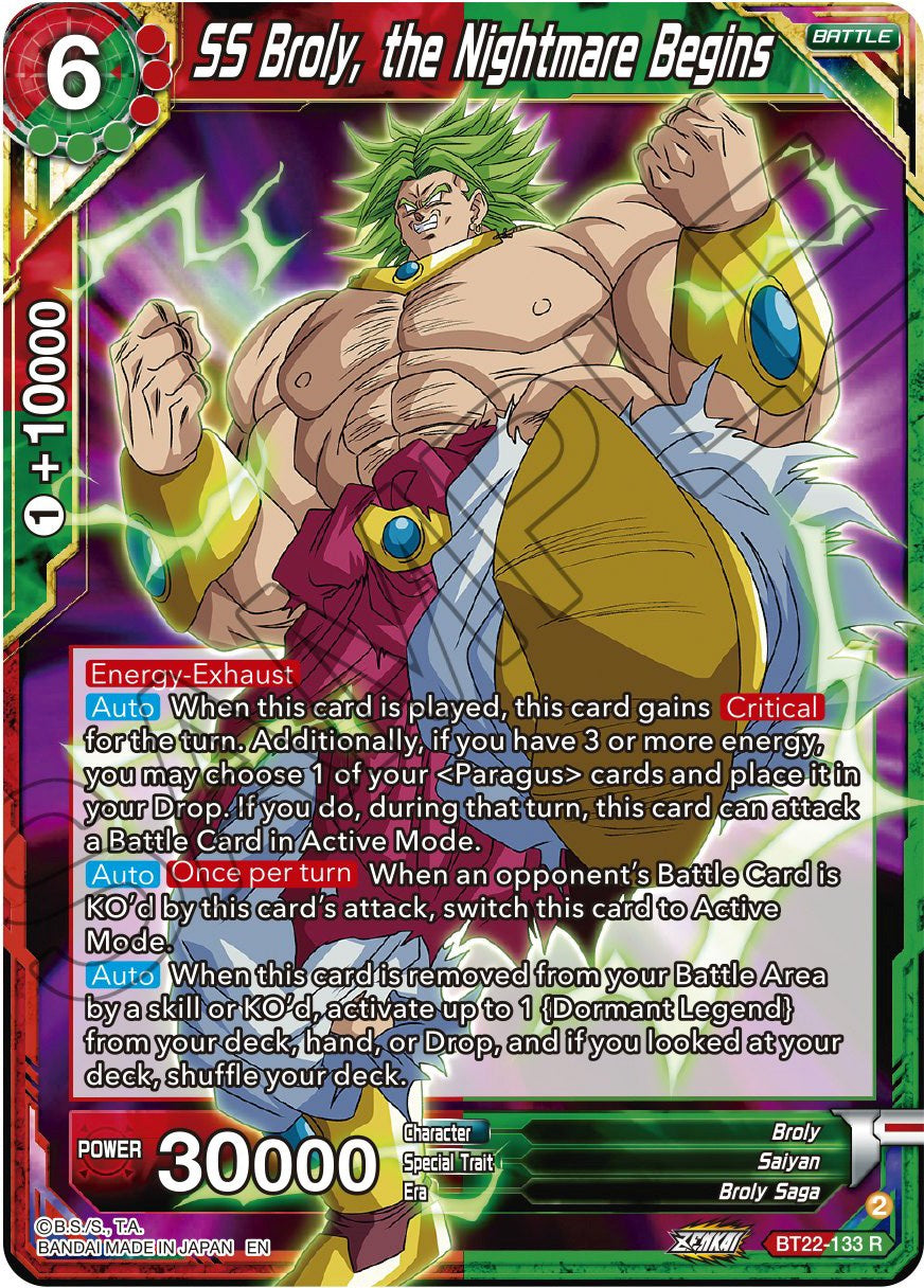 SS Broly, the Nightmare Begins (BT22-133) [Critical Blow] | Odin's Place