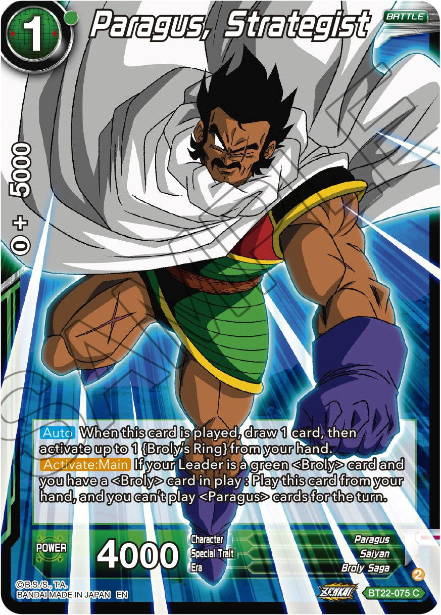 Paragus, Strategist (BT22-075) [Critical Blow] | Odin's Place