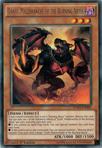 Graff, Malebranche of the Burning Abyss [DUEA-EN083] Rare | Odin's Place