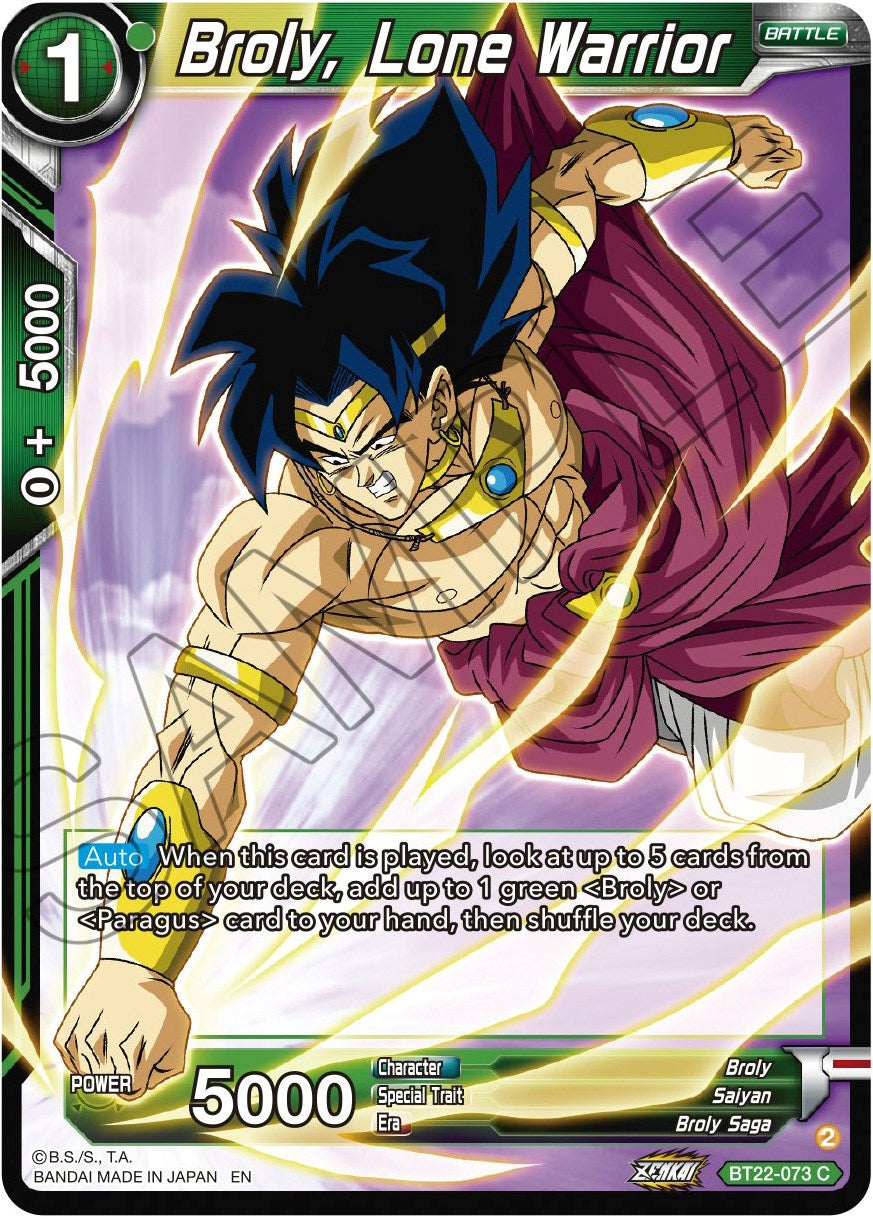 Broly, Lone Warrior (BT22-073) [Critical Blow] | Odin's Place
