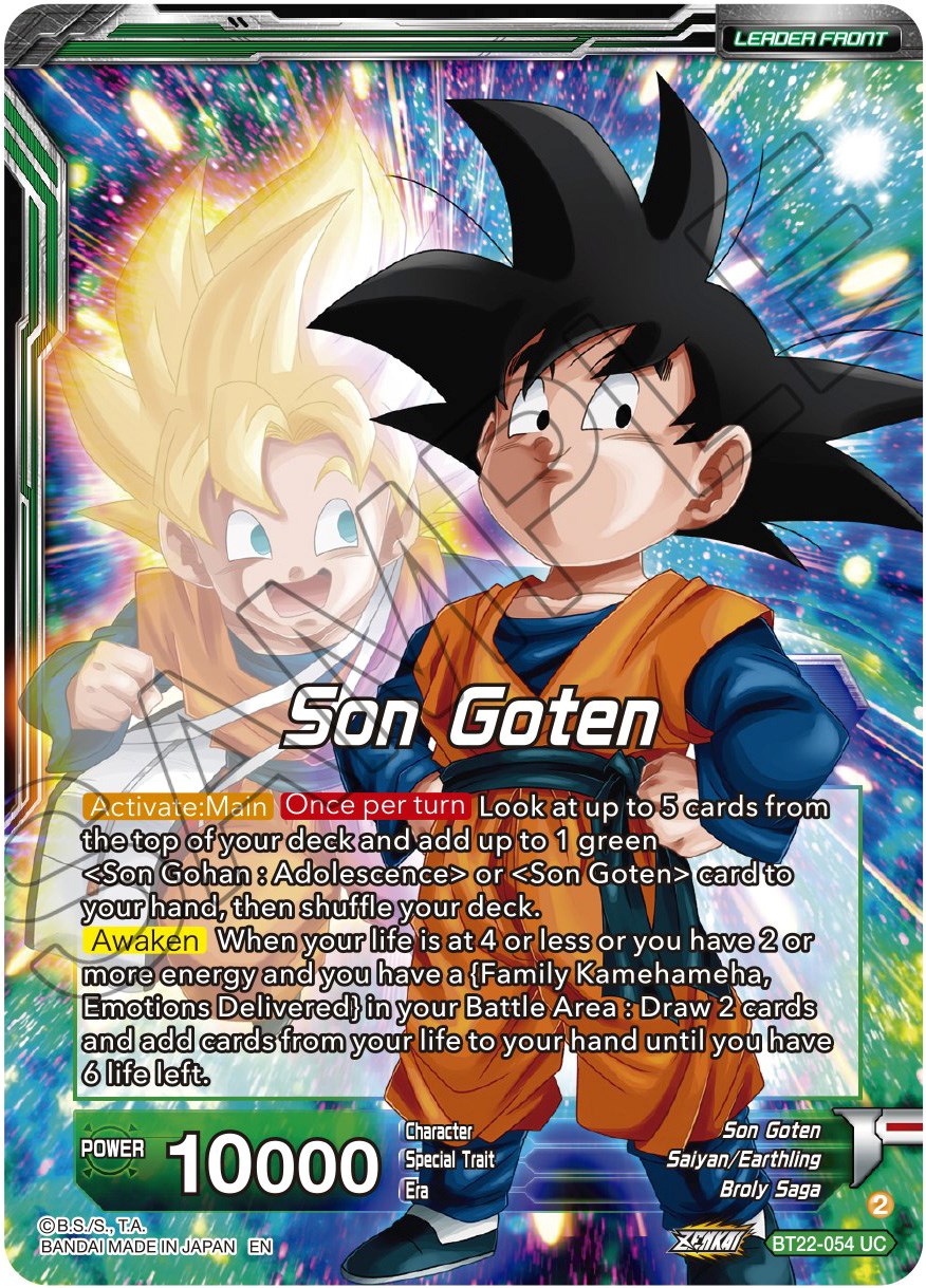 Son Goten // SS Son Gohan & SS Son Goten, Brothers (BT22-054) [Critical Blow] | Odin's Place