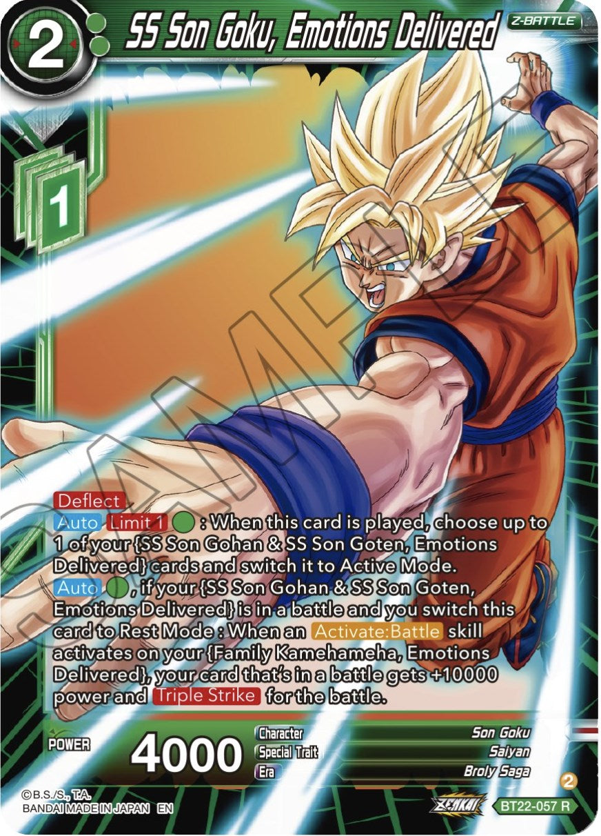 SS Son Goku, Emotions Delivered (BT22-057) [Critical Blow] | Odin's Place