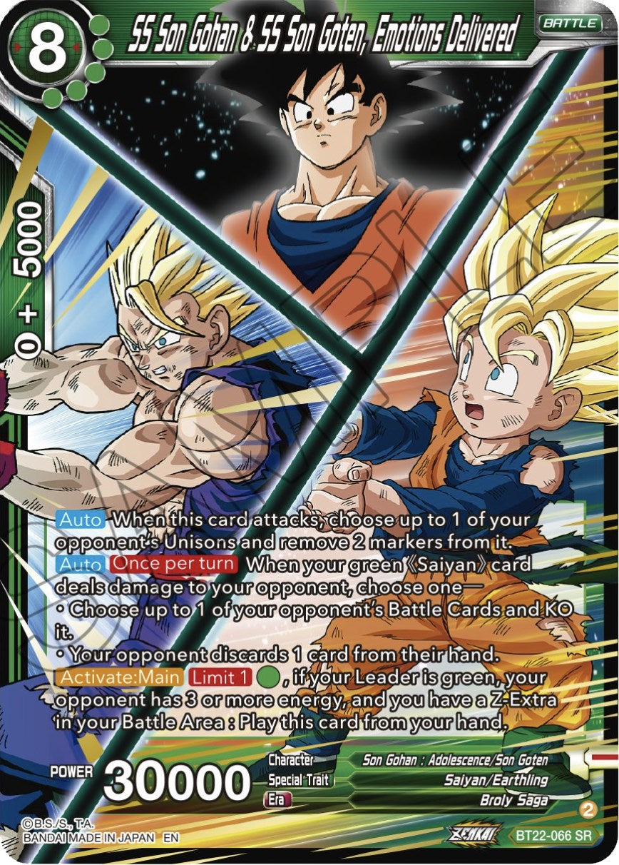 SS Son Gohan & SS Son Goten, Emotions Delivered (BT22-066) [Critical Blow] | Odin's Place