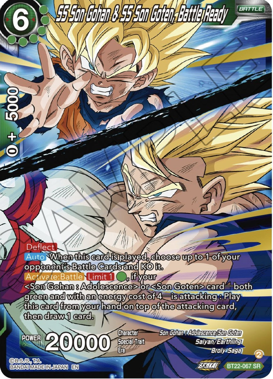 SS Son Gohan & SS Son Goten, Battle Ready (BT22-067) [Critical Blow] | Odin's Place