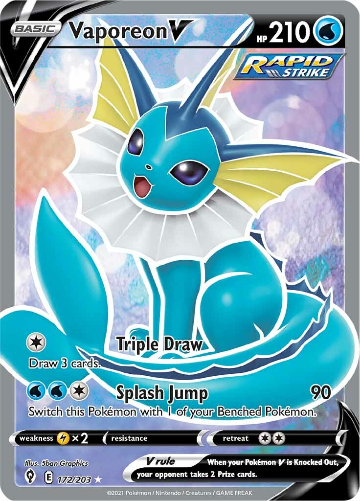 Vaporeon V (172/203) [Sword & Shield: Evolving Skies] | Odin's Place