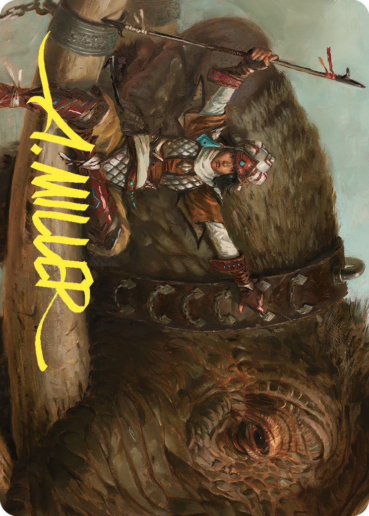 Tuskguard Captain Art Card (Gold-Stamped Signature) [Commander Masters Art Series] | Odin's Place
