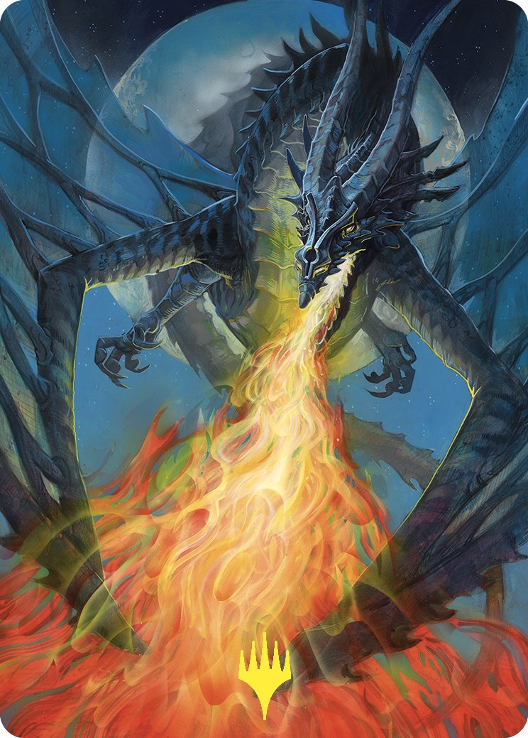 Balefire Dragon Art Card (Gold-Stamped) [Commander Masters Art Series] | Odin's Place