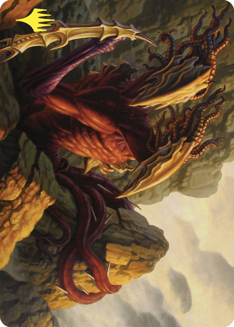 Two-Headed Sliver Art Card (Gold-Stamped) [Commander Masters Art Series] | Odin's Place