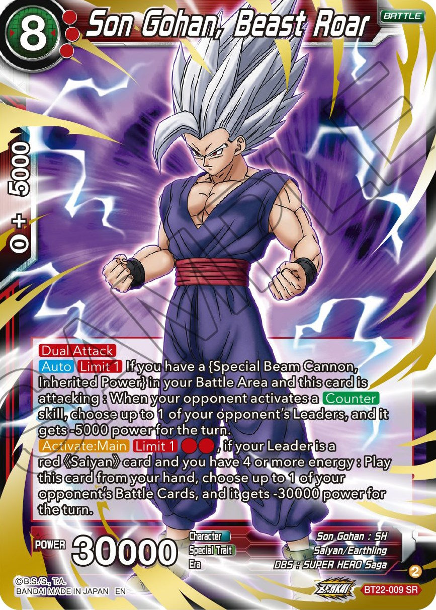 Son Gohan, Beast Roar (BT22-009) [Critical Blow] | Odin's Place