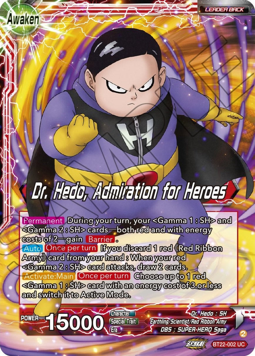 Dr. Hedo // Dr Hedo, Admiration for Heroes (BT22-002) [Critical Blow] | Odin's Place