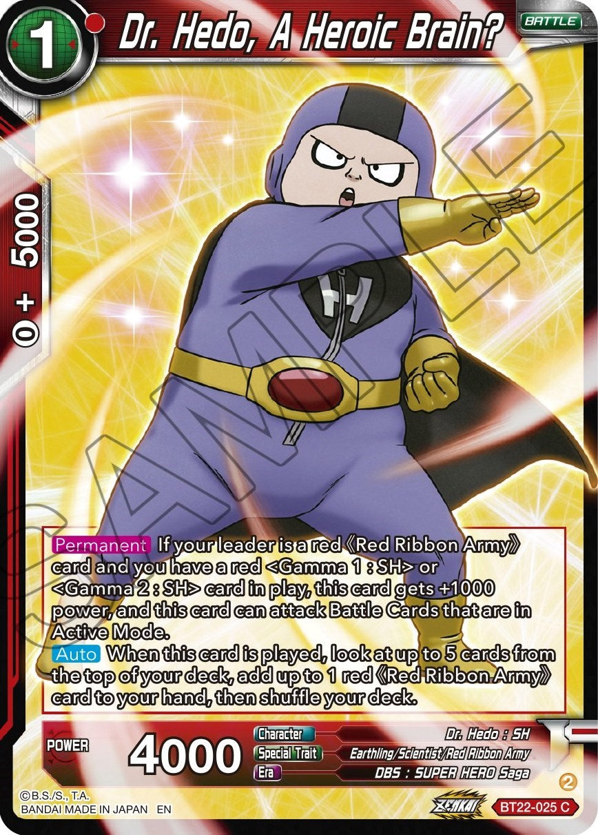 Dr Hedo, A Heroic Brain? (BT22-025) [Critical Blow] | Odin's Place