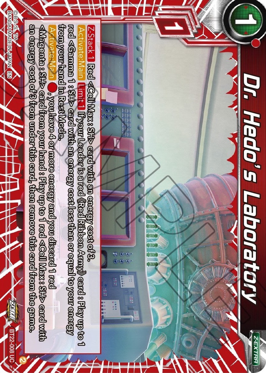 Dr. Hedo's Laboratory (BT22-008) [Critical Blow] | Odin's Place