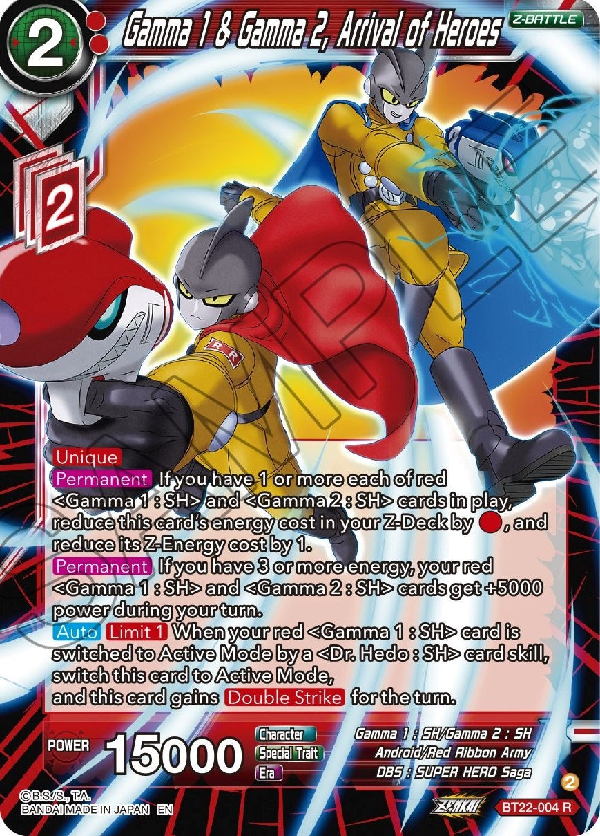 Gamma 1 & Gamma 2, Arrival of Heroes (BT22-004) [Critical Blow] | Odin's Place