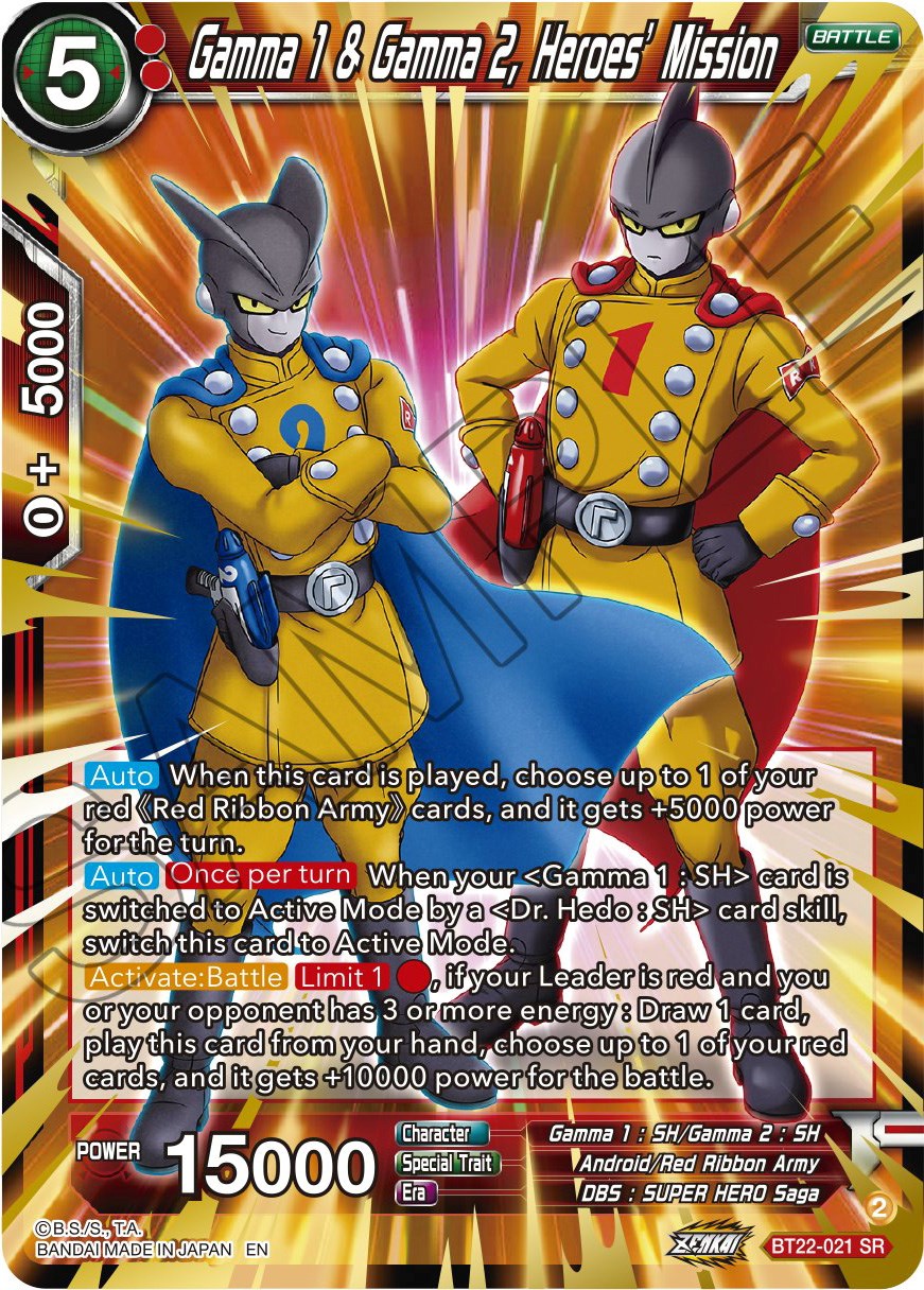 Gamma 1 & Gamma 2, Heroes' Mission (BT22-021) [Critical Blow] | Odin's Place