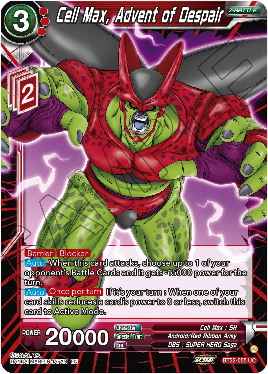 Cell Max, Advent of Despair (BT22-005) [Critical Blow] | Odin's Place