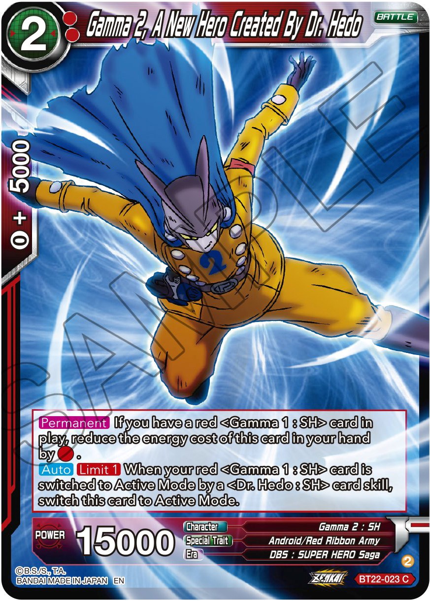 Gamma 2, A New Hero Created By Dr. Hedo (BT22-023) [Critical Blow] | Odin's Place