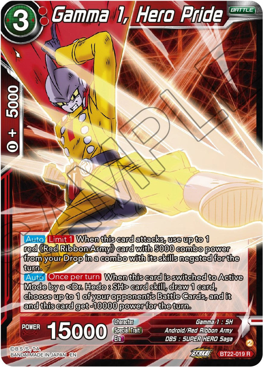 Gamma 1, Hero Pride (BT22-019) [Critical Blow] | Odin's Place