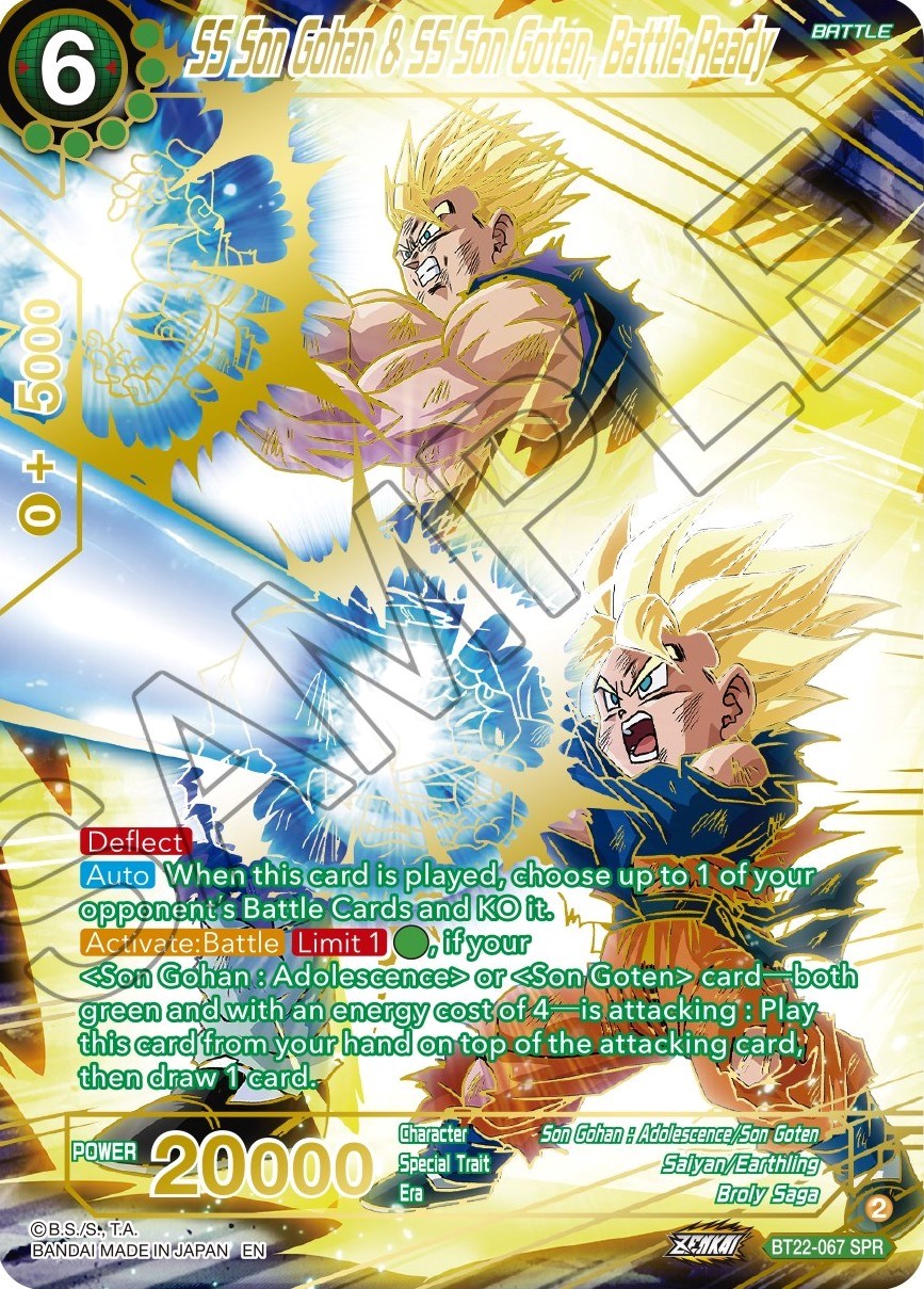 SS Son Gohan & SS Son Goten, Battle Ready (SPR) (BT22-067) [Critical Blow] | Odin's Place