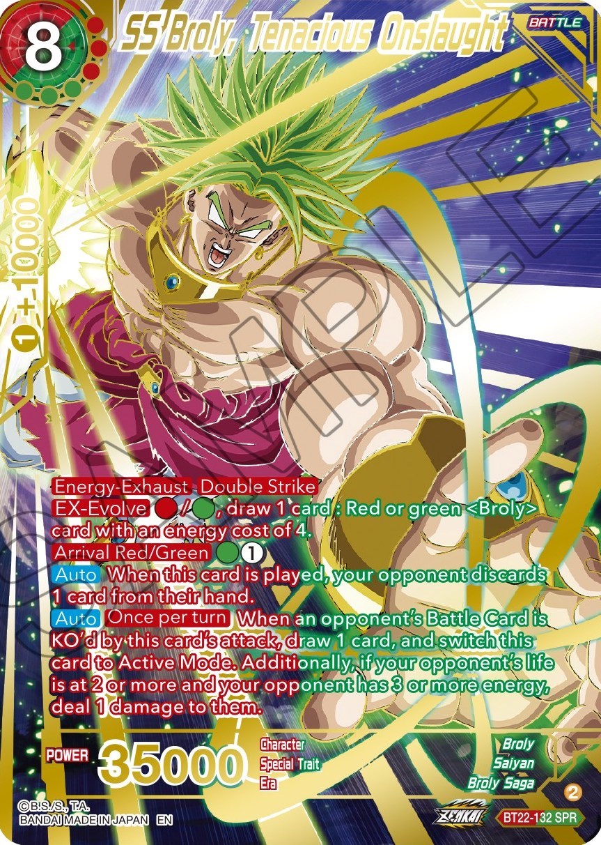 SS Broly, Tenacious Onslaught (SPR) (BT22-132) [Critical Blow] | Odin's Place