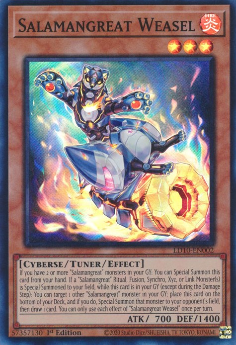 Salamangreat Weasel [LD10-EN002] Super Rare | Odin's Place